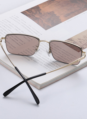 晶工匠天然水晶眼镜男士真原石东海石头墨镜太阳镜钛架半框精巧款