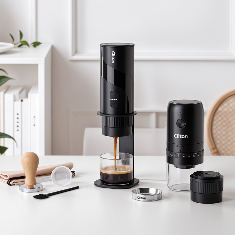 Cliton便携式意式咖啡机套装电动浓缩咖啡机胶囊萃取小型家用户外,淘宝优惠券,粉丝福利购,淘宝优惠卷