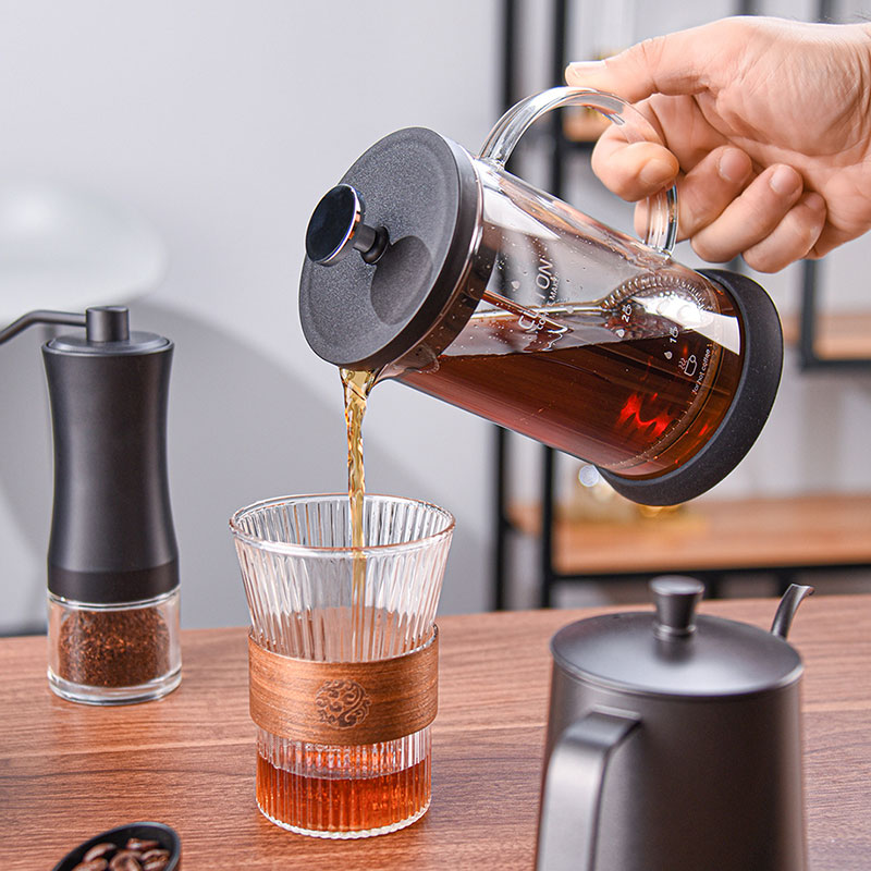 手冲咖啡壶法压壶家用煮咖啡过滤式器具冲茶器套装不锈钢过滤杯子 - 图0