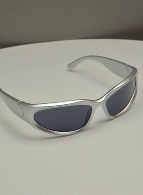 Unisex 3-Pack Wrap Around Punk Sunglasses Mirrored Y2K Oval