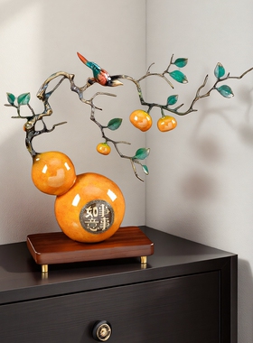 《柿柿如意》铜葫芦大摆件开业礼