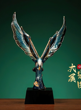 大展宏图高端鹰摆件升职开业贺礼