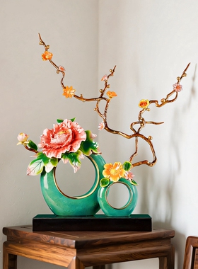 花开富贵铜摆件高端大气乔迁好礼