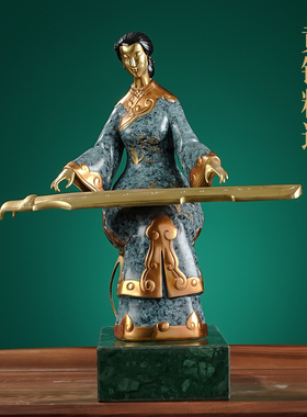 国潮黄铜中式艺术品摆件江南古韵