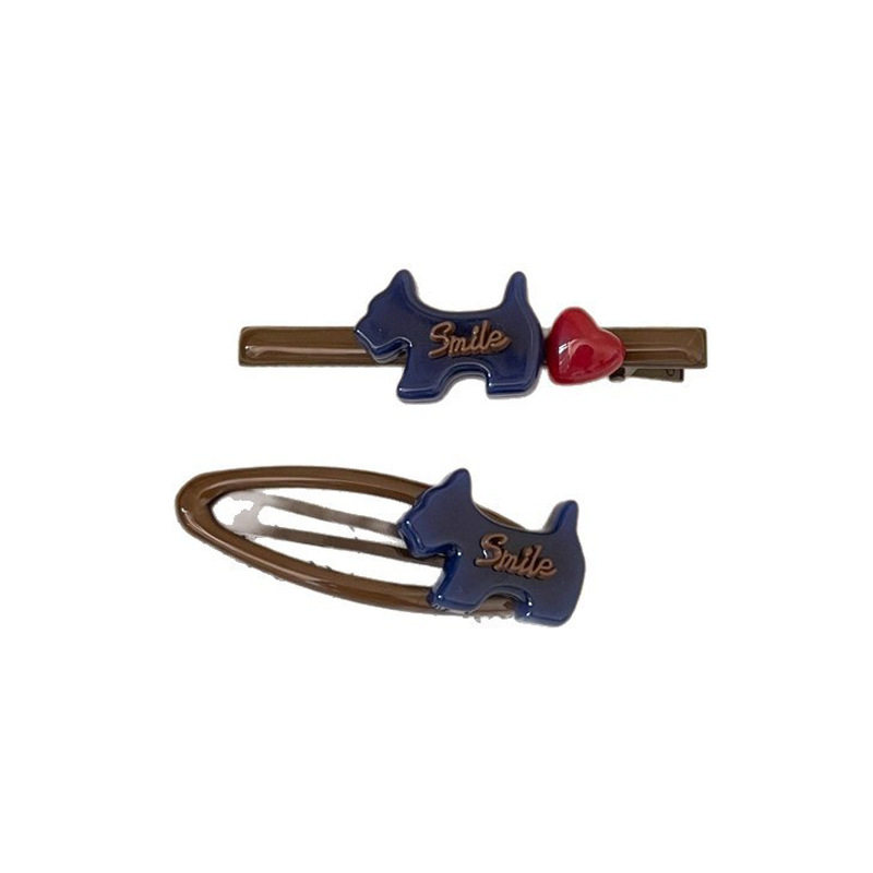 卡通小狗爱心发夹女前额发卡2025新款侧边碎发刘海夹子高级感头饰,淘宝优惠券,粉丝福利购,淘宝优惠卷