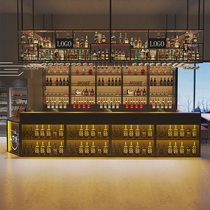 Bar Bench Iron Art Counter Fire Pot Shop Billiard Industrial Wind Barbecue Shop Front Dining Room Reception Desk Retro Cashier