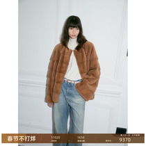 Pay Wise Nclassical Clock Import Days Goose Down Water Mink Fur Leather Fur Fur Fur Ancient Casual Craft Round Collar Coat Winter