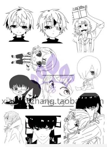 A4 лазерная печать милая резиновая глава скульптура материал резиновый кирпичный гравюр Diy рисунок милые анимационные карикатуры рисунки