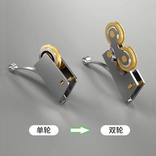 保联衣柜滑轮不锈钢滑轮推拉门滚轮厨房导轨道滚轮移门双地滑轮 - 图1