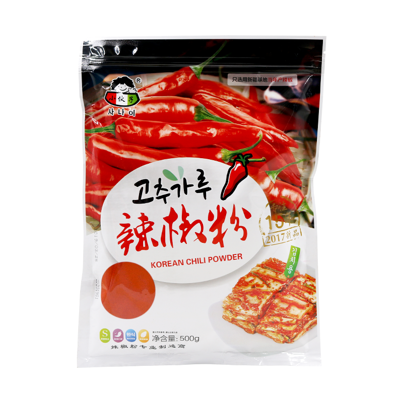 小伙子辣椒粉细500g韩国风味韩式料理泡菜用辣椒碎面辣白菜香微辣 - 图0