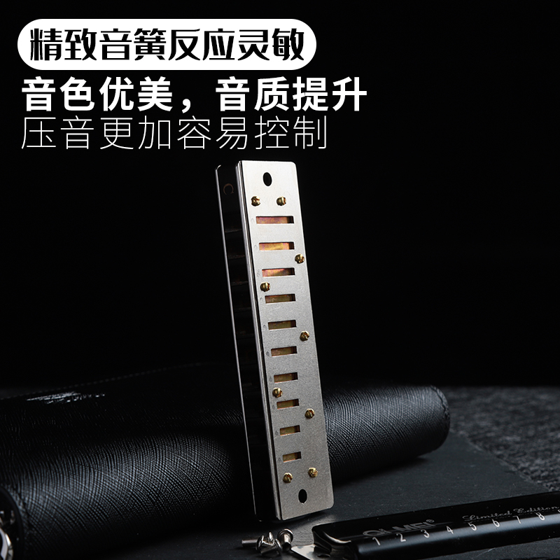 奇美奥创专卖店奇美10孔布鲁斯演奏级蓝调口琴高级成人初学者学生入门C调儿童3