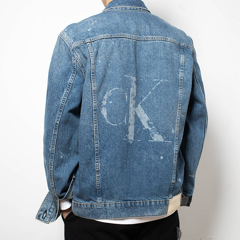 calvin klein牛仔男修身短款夹克 wango海外夹克