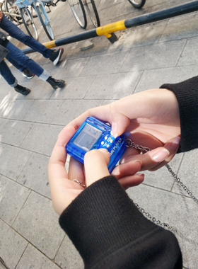 Game playing Tetris Necklace key chain dual purpose lovers