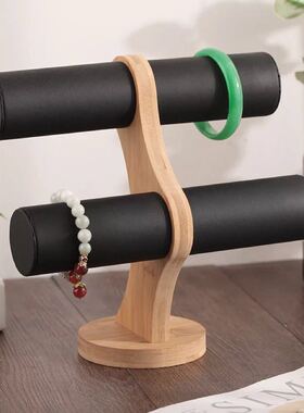 新款复古竹木手镯展示架
