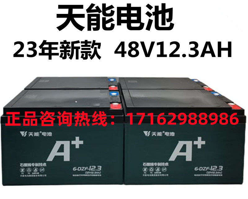 天能铅酸蓄电池 6-DZF-12 / 48V12AH 电动车专用电瓶全新正品质保 - 图0