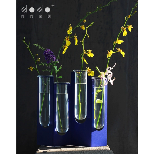 Dodo Cave Home Creative Flower полка Klein Blue Art Swing Putch, легкая роскошная вставка цветочная подставка может двигаться