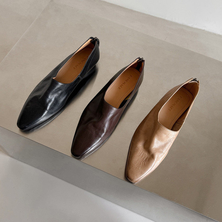 杏头坡跟橡胶胶粘工艺头层猪皮深口单鞋,淘宝优惠券,粉丝福利购,淘宝优惠卷