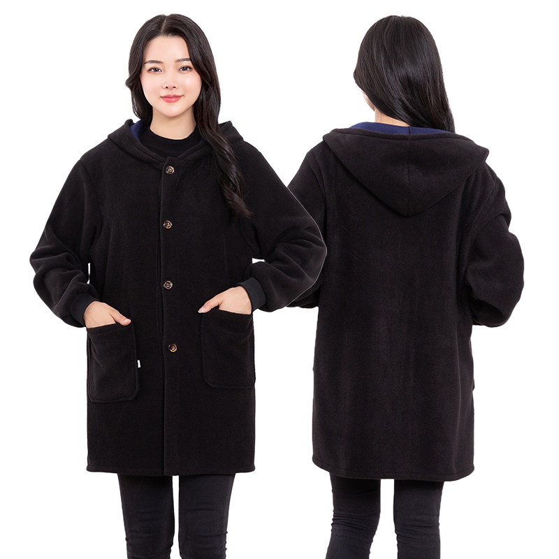 冬天保暖成人罩衣绒面男女纯色家用厨房围裙厚外套加绒工作服大褂,淘宝优惠券,粉丝福利购,淘宝优惠卷