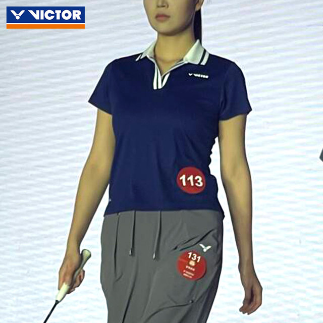 VICTOR Victory Badminton Wear Victory Sports Breathable Short Sleeve Women's Knitted POLO Shirt S-56001
