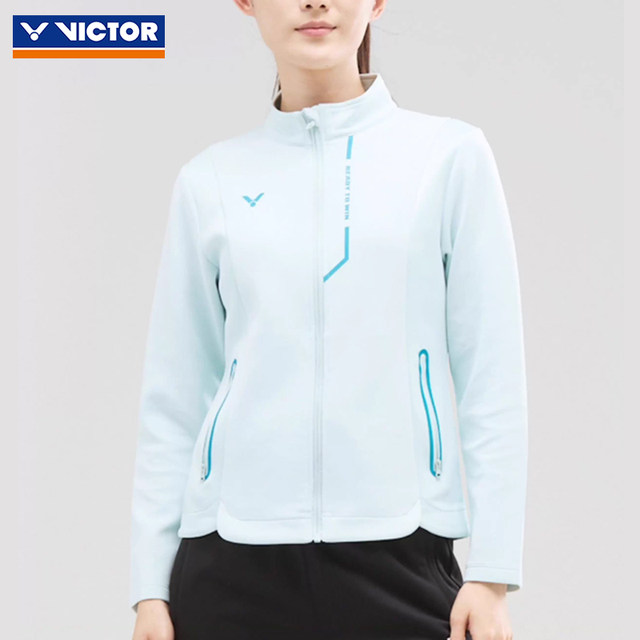 Victor official women's simple breathable badminton life knitted sports jacket J-56601