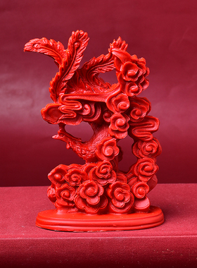 红朱砂朱雀摆件火凤凰八卦风水五行缺火补火饰品客厅玄关乔迁礼品