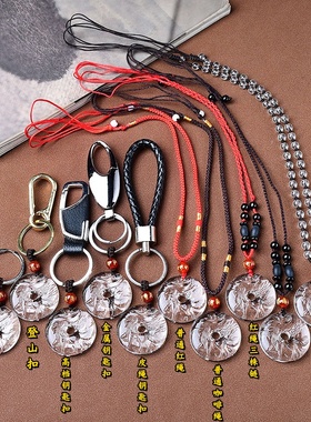 祥安灵阁羊财满贯吊坠2026年本命年属马人生肖马黑曜石吉祥物男女