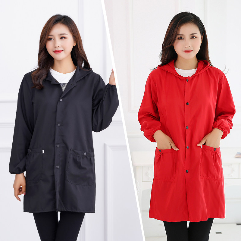 长袖防水防油新款围裙罩衣大人家用厨房时尚做饭女外套工作服薄款,淘宝优惠券,粉丝福利购,淘宝优惠卷