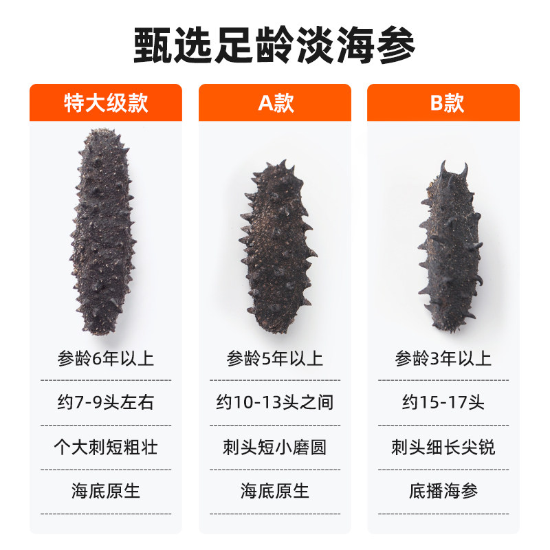 宜样220g干货参龄5年山东淡干海参 宜样干品/即食海参