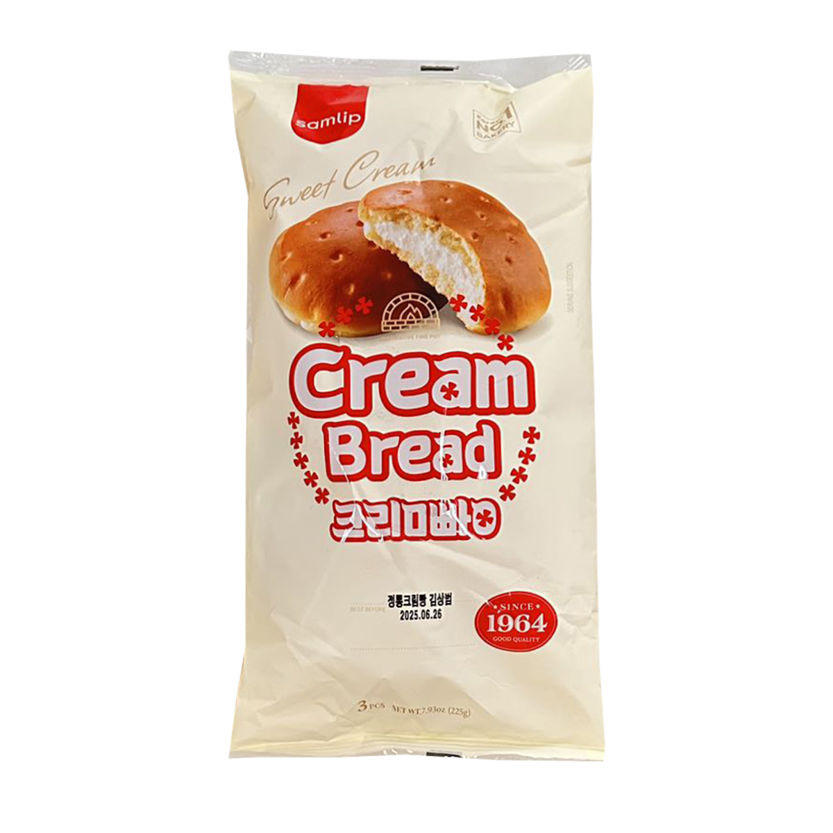 韩国进口samlip/三立奶油面包225g红豆沙馅夹心面包韩剧同款小吃 - 图3