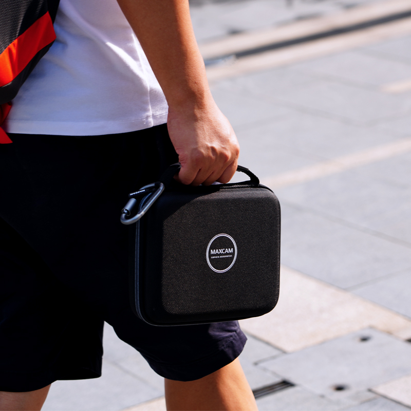 MAXCAM适用dji大疆OM 4SE/3灵眸云台Osmo Mobile SE便携收纳包抗压防震防摔保护盒配件包中号手提硬壳 - 图1