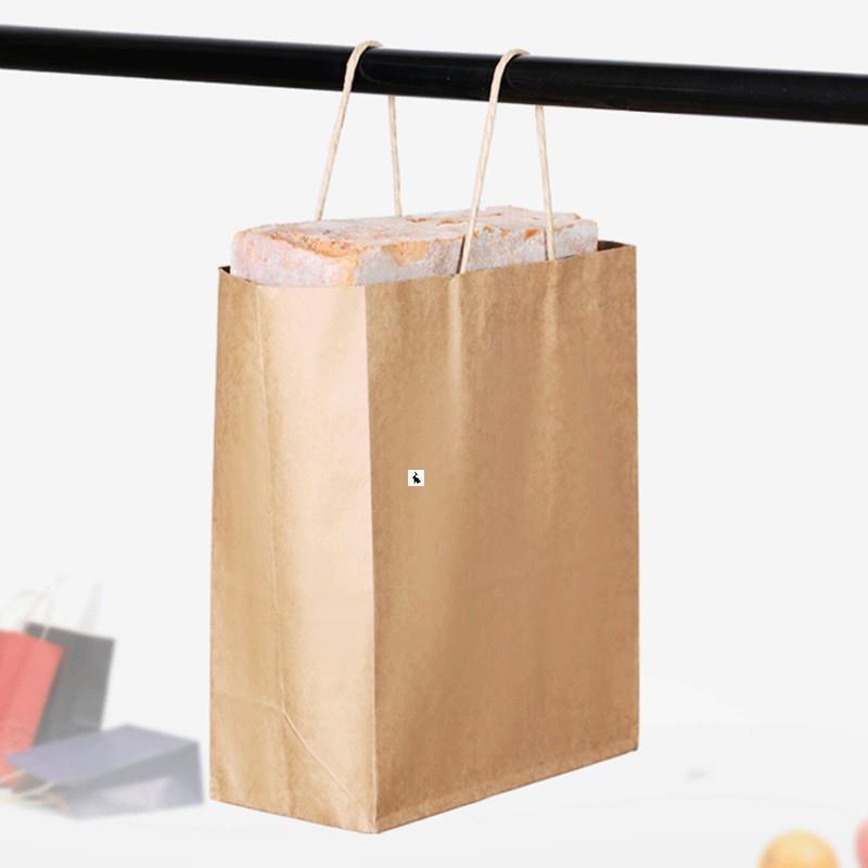 Kraft Paper Bag Hand Bags Gift Packaging Clothing Takeaway - 图2