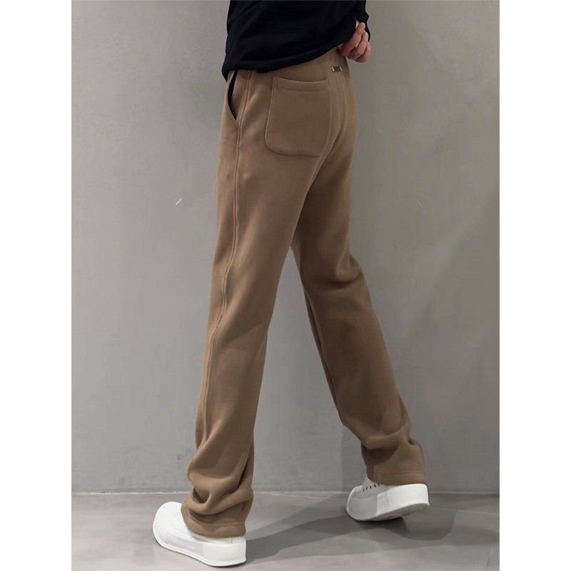 PXARA/潮牌老钱风弯刀休闲裤男秋冬季潮流加绒男裤宽松百搭直筒裤,淘宝优惠券,粉丝福利购,淘宝优惠卷