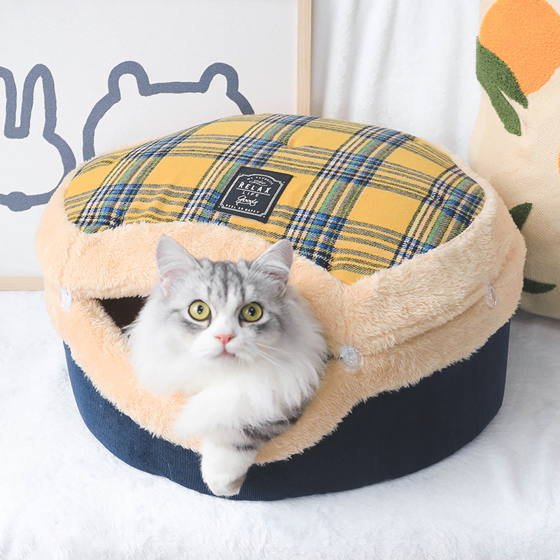 铜锣烧夹心猫窝冬天保暖封闭式可拆洗两用猫房子四季通用猫屋猫窝,淘宝优惠券,粉丝福利购,淘宝优惠卷