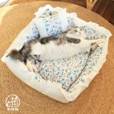 In ins мягкий клейкий кошачий гнездо четыре сезона универсальные бархатные колодки можно разобрать, чтобы вымыть кровать для собак кошачья кровать для домашнего животного домашнего животного летнего животного гнезда