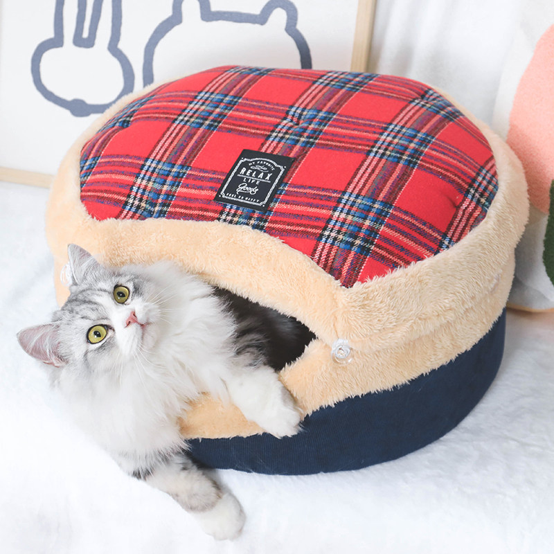 铜锣烧夹心猫窝冬天保暖封闭式可拆洗两用猫房子四季通用猫屋猫窝,淘宝优惠券,粉丝福利购,淘宝优惠卷