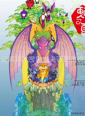 圣诞节春节装饰七夕国庆庆典彩车国庆花车彩车巡游玻璃钢彩车