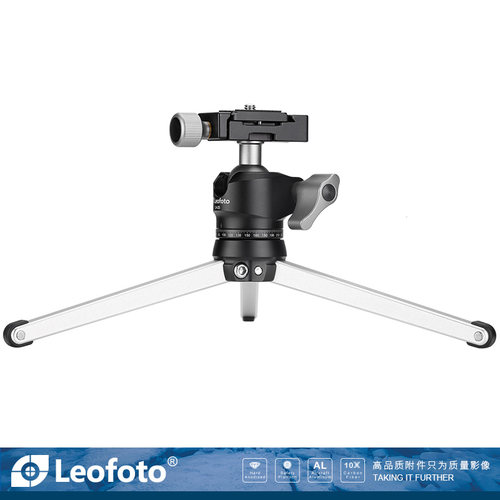 徕图Leofoto MT-01+LH-25 6061铝合金桌面迷你高承重桌面三脚架 - 图0