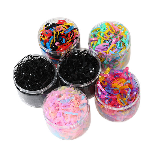 Black thickened disposable rubber band hair tie