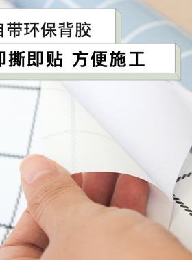 卧室温馨风防水防潮纯色翻新墙纸