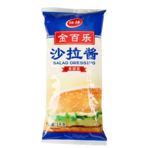 金百乐沙拉酱1kg*12袋整箱手抓饼汉堡寿司香甜水果味林沙拉酱商用 - 图3