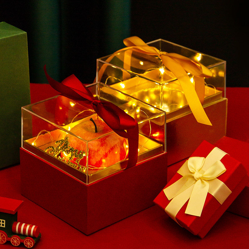 2023圣诞节礼物平安夜苹果礼盒空盒平安果包装盒盒子高级感小礼品