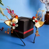 Рождественская детская бархатная шапка, ободок, защитный амулет, подарок на день рождения