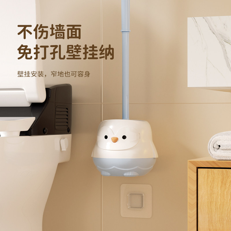 Cartoon long handle toilet brush bathroom no dead corner brush household toilet cleaning brush toilet brush toilet cleaning set