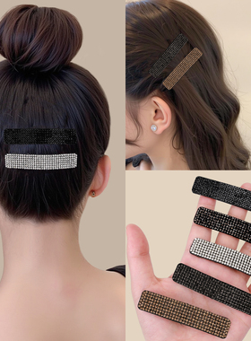 简约水钻发夹女后脑勺碎发bb夹子