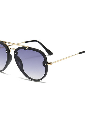 抄片无框飞行员太阳镜男士外贸眼镜金属蛤蟆镜欧美墨镜女新款