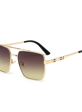 潮流太阳镜男款司机开车驾驶眼镜钓鱼金属双梁墨镜女士sunglasses