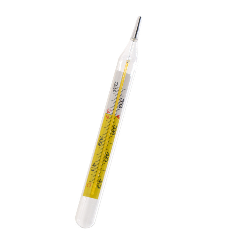 Shanghai brand mercury glass thermometer medical thermometer household oral axillary measurement of human body