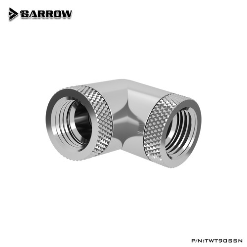 Barrow G4/1 黑/亮银 90度双内牙双旋转转接座 弯头TWT90SSN - 图1
