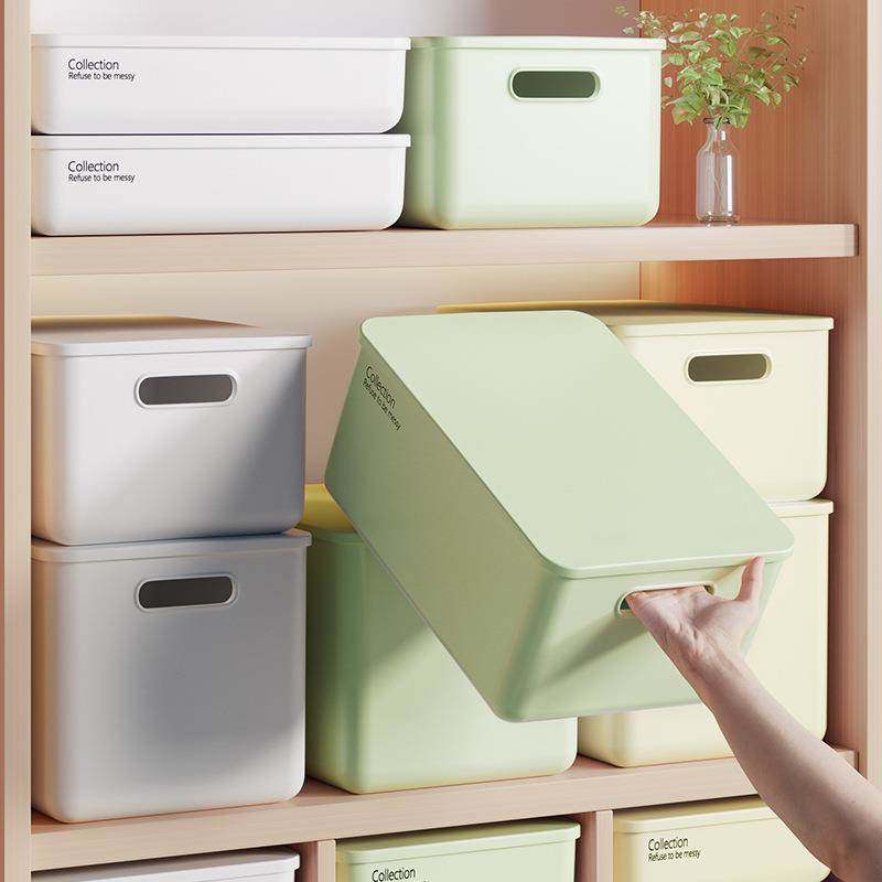 化妆品收纳盒学生宿舍文具桌面零食塑料收纳箱家用杂物筐储物盒子,淘宝优惠券,粉丝福利购,淘宝优惠卷