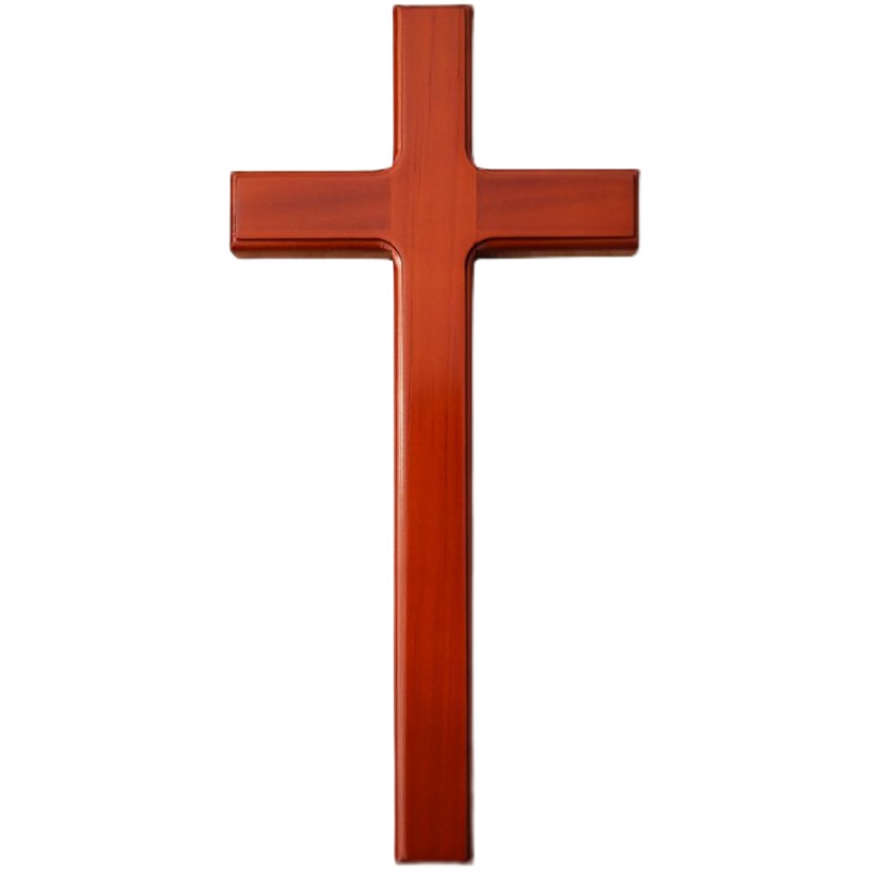 教会礼品装饰实木十字架墙挂壁挂饰品客厅木质大红色多色 - 图3